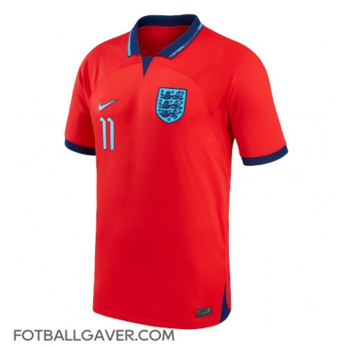 England Marcus Rashford #11 Fotballklær Bortedrakt VM 2022 Kortermet